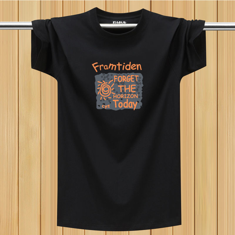 夏季2025大码短袖T恤男加肥加大宽松胖子肥佬胖人圆领棉体衫