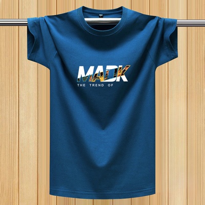 夏季男士短袖t恤宽松运动半袖印花大码男装汗衫上衣潮牌丅恤