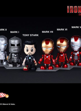 HT hottoys Cosbaby 3寸 钢铁侠3 Tony MK1~7不含格纳库 全新现货
