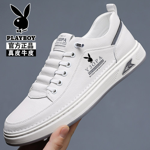 花花公子男鞋板鞋真皮运动休闲鞋