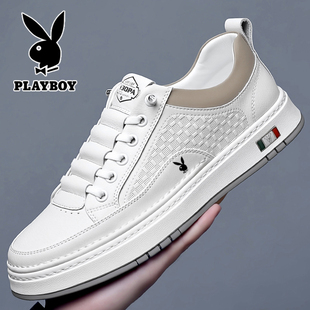 百搭男板鞋 花花公子男鞋 真皮透气软底运动休闲皮鞋 新款 子 2025冬季