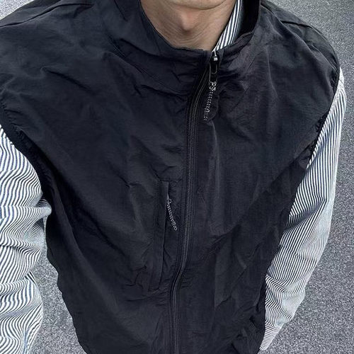 山系机能工装马甲男运动无袖外套