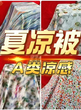 人造棉夏凉被棉绸双层盖毯儿童凉感凉被婴幼儿园午休毯纯棉夏被子