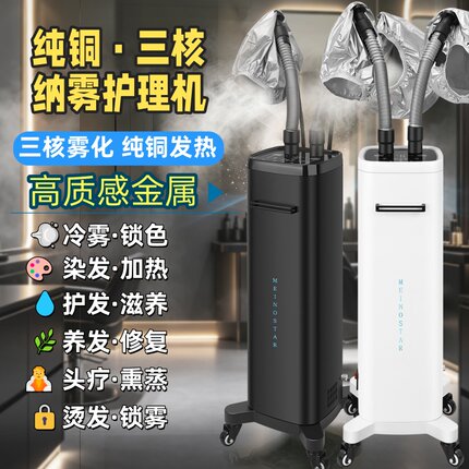 三核雾负离子纳米喷雾养发仪SPA臭氧护理仪头疗蒸汽焗油机生化仪
