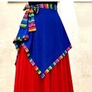 藏族舞 民族围裙表演跳舞练功屁帘裙子百搭广场舞 围裙披肩两用