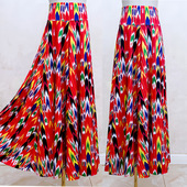 广场舞新疆舞蹈大摆裙演出民族特色大摆裙维吾尔族舞蹈半身长