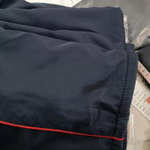 子一道杠红边蓝边藏蓝色藏青色校裤 冬款 加绒校服裤 加厚速干光滑料