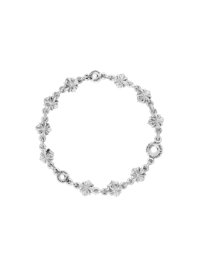 GOGOLLAM银饰 CROSS BALL BRACELET｜鸢尾十字花球手链 银手链