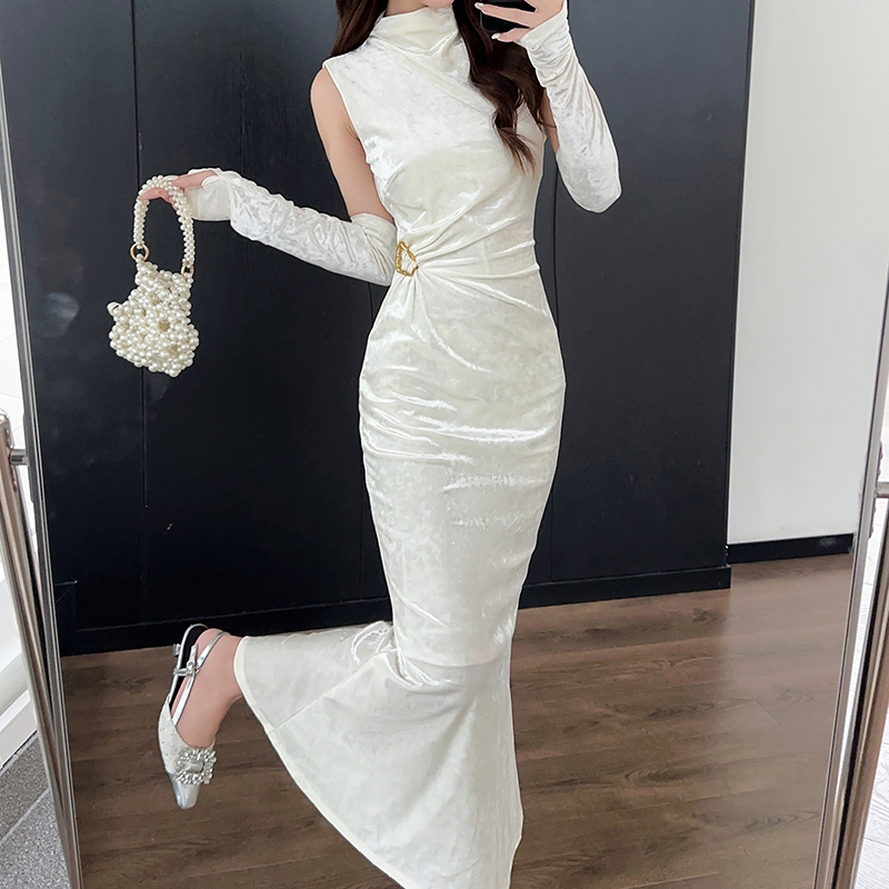 2025秋季新品法式复古连衣裙