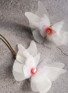 原创仙气脱俗网红主播甜美戒指手链套装唯美雅致小众范立体蝴蝶