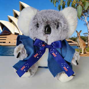 澳大利亚当地热销蝴蝶结礼服考拉毛绒玩具可爱玩偶送女生朋友礼物