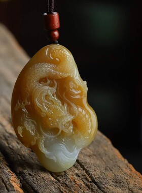 玉器工厂店工艺品天然和田玉新疆且末料糖料玉石龙腾盛世吊坠送证