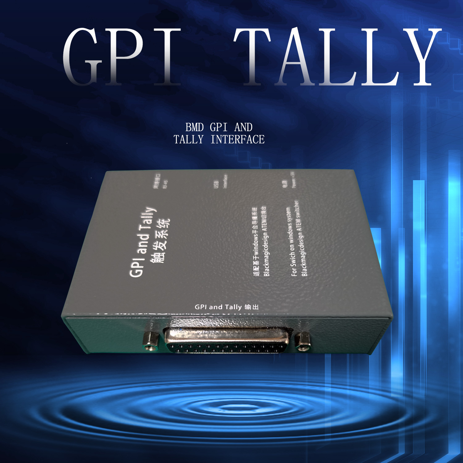 BMD GPI and Tally Interface红绿双色台历转换器BMD转接盒触发器-封面