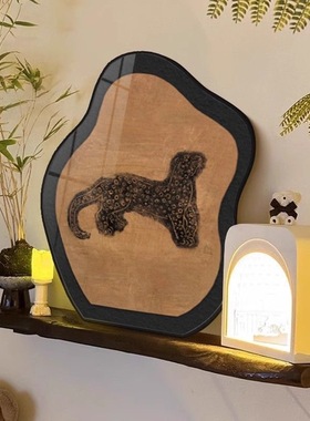 中古风飞燕桌面摆画装饰画客厅电视柜小摆件复古花鸟餐桌艺术摆台