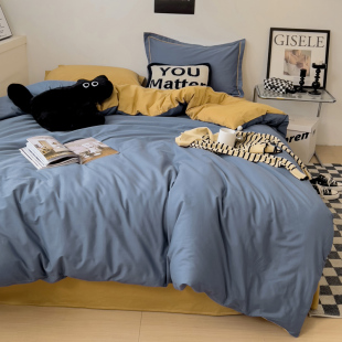 100%全棉被套单件纯棉纯色被罩优质新疆棉单人150x200双人200x230