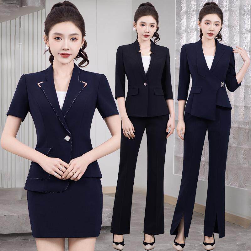 酒店前台工作服西装套女春夏酒吧珠宝店ktv夜场总会dj公主服工装