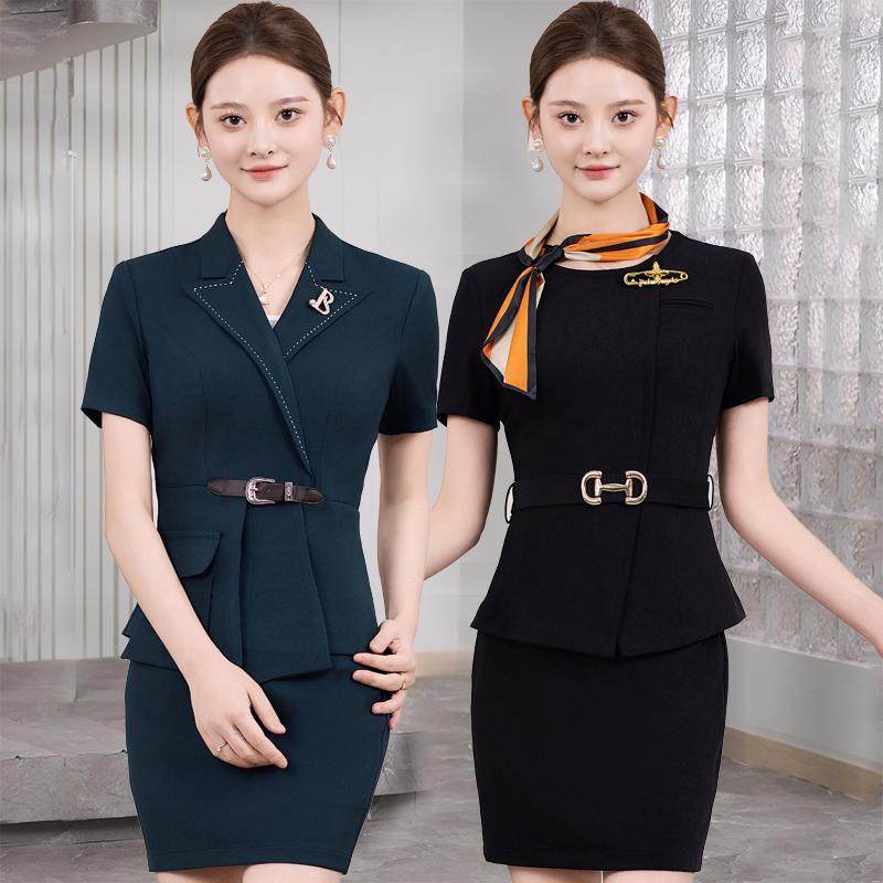 高端空姐职业套装女KTV包房公主dj夜场总会酒店前台工作服夏工服