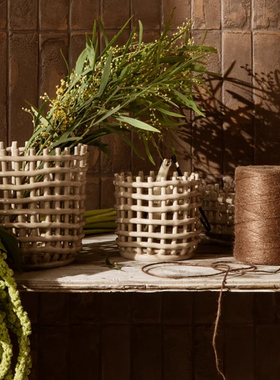 陶瓷编织篮Basket收纳框水果篮北欧Ferm living