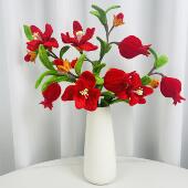 石榴花扭扭棒材料包手工DIY创意花束红火多福节日送礼摆件加密毛