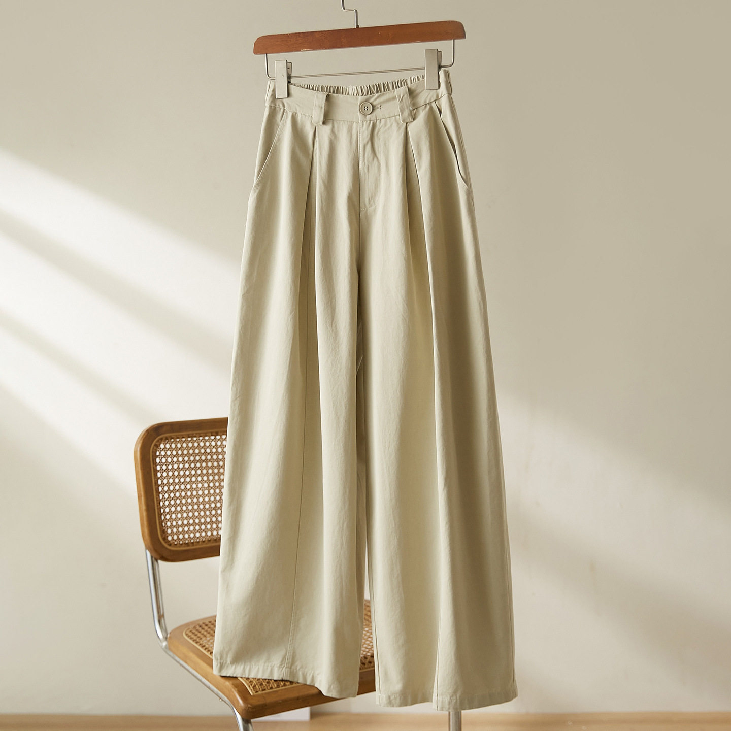 阔腿裤女2026夏装新款设计感高腰通勤宽松休闲裤九分裤子显高显瘦