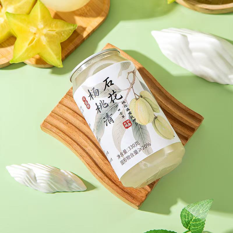 闽南石花杨桃清即饮咸酸甘清四味老腌杨桃石花冻解腻开胃夏日饮料