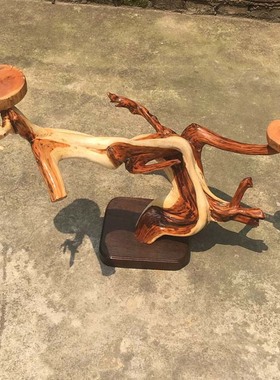 太行崖柏虎皮纹一物一拍摆件