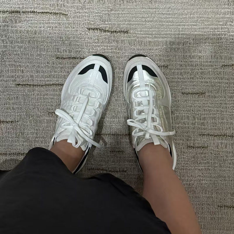 小香风老爹鞋女2026新款真皮拼色熊猫鞋舒适百搭厚底休闲运动鞋,女鞋,老爹鞋,淘宝优惠券,粉丝福利购,淘宝优惠卷