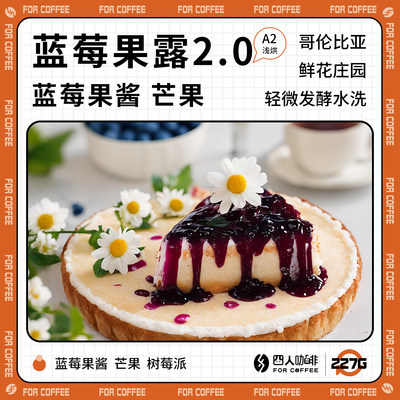 四人蓝莓果露2.0手冲咖啡豆227g