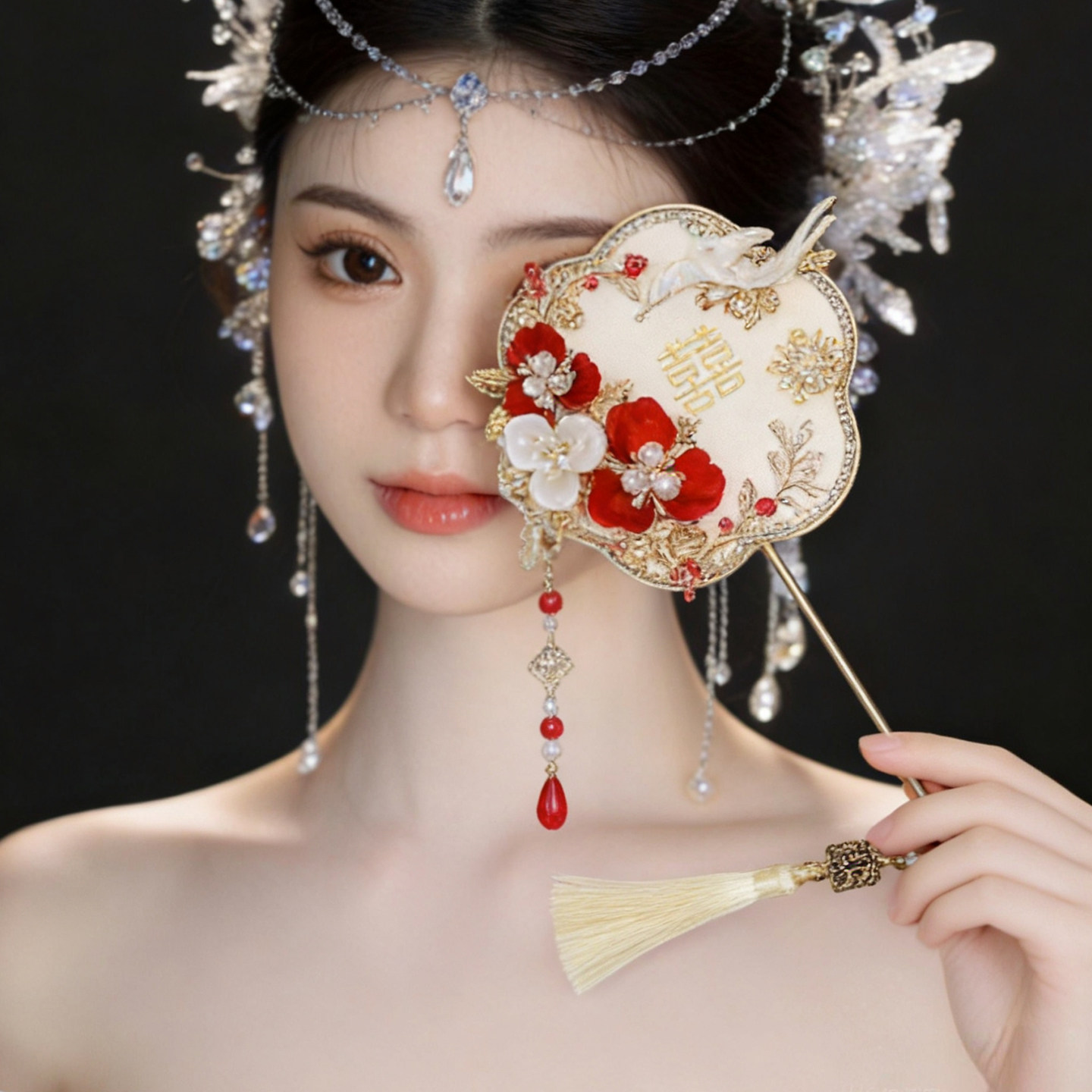 古风中式新娘喜扇婚礼团扇双喜字流苏装饰结婚用品婚礼装饰,家居饰品,工艺扇/团扇/喜扇/折扇,淘宝优惠券,粉丝福利购,淘宝优惠卷