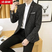 小西装 正装 韩风单西上衣外套男 北极绒春秋休闲西服男士 青年修身