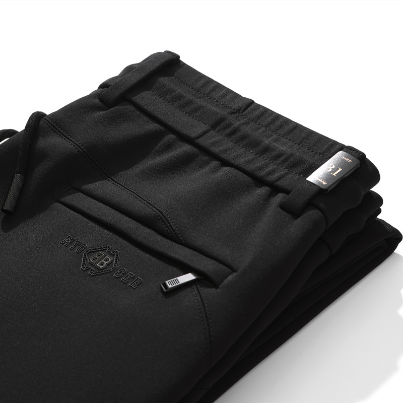 抽绳松紧腰运动休闲裤男裤秋装中老年裤子直筒裤宽松长裤秋季新款