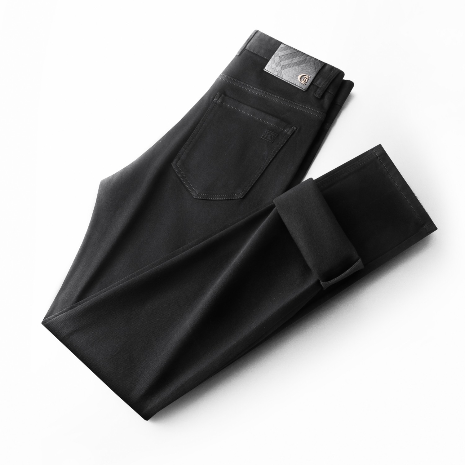 2026春装新款男士黑色牛仔裤弹力免烫商务休闲裤裤子长裤男款中厚