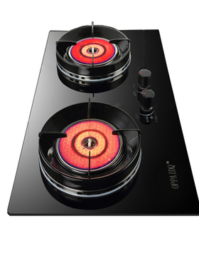 OPPAIDQ Q8630-B燃气灶煤气灶聚能红外线双灶液化天然台式煤气炉