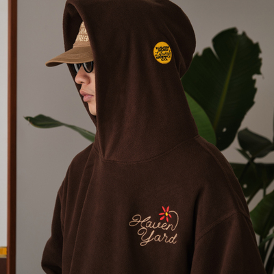 刺绣潮牌简约保暖帽衫摇粒绒卫衣