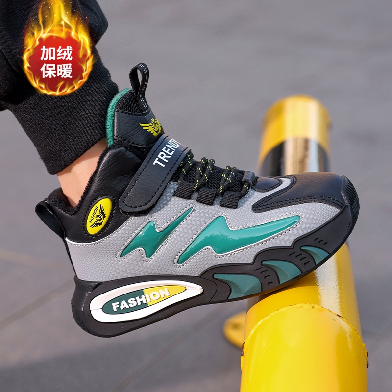 剑桥品牌男童运动鞋2025冬季新款儿童鞋子二棉保暖跑步鞋加绒棉鞋