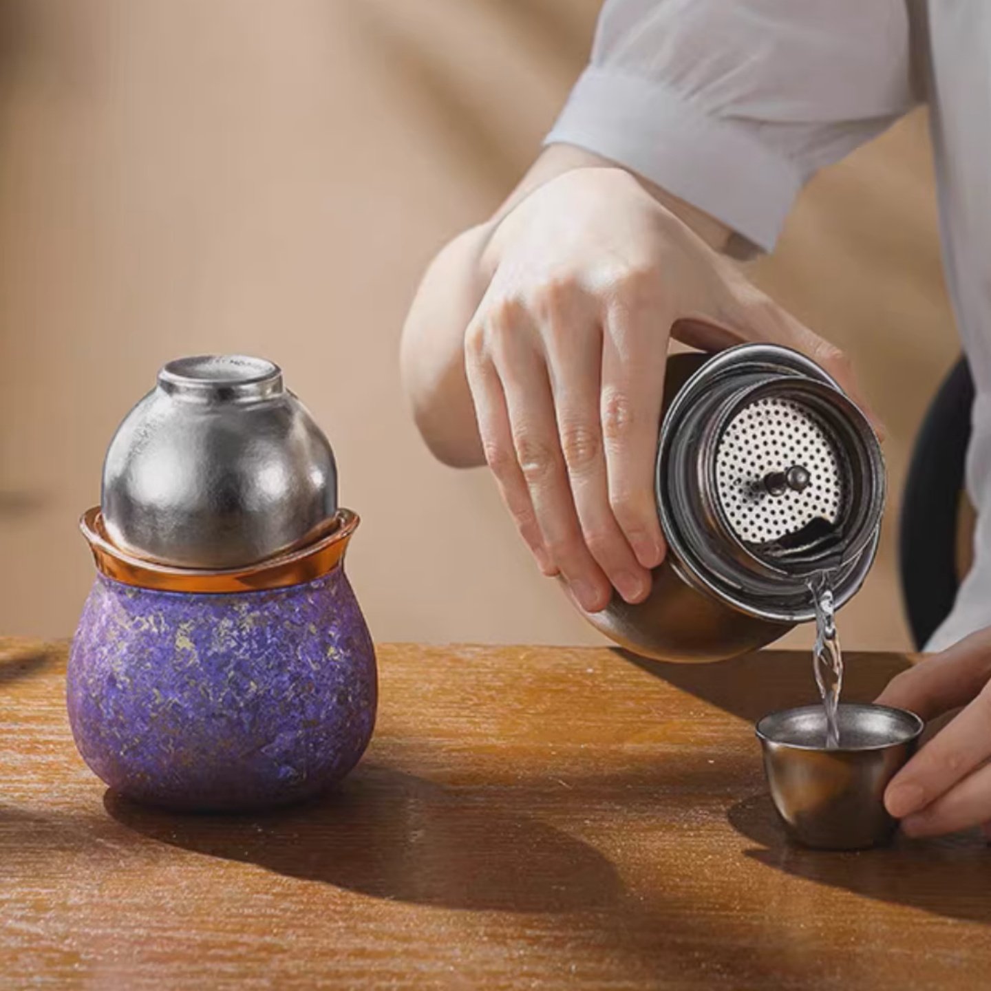 纯钛茶壶葫芦mully摩利高端便携式一壶三杯户外车载旅行茶具套装,餐饮具,旅行茶具,淘宝优惠券,粉丝福利购,淘宝优惠卷