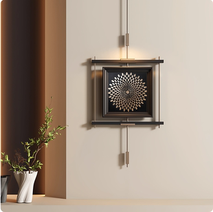 中古风可定制酒店客厅装饰画沙发背景墙玄关卧室壁饰金属杆装置画