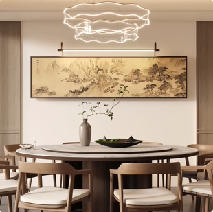 宋代美学装饰画包厢灯画新中式客餐厅装置画酒店式走廊挂画玄关画