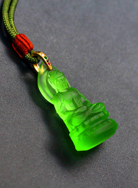 古法七宝琉璃药师佛吊坠4.2cm