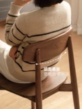 源氏木语 Столковое кресло с твердым деревом Nordic Modern Back Staud Black Walnut The Wooden Stault Stable Стул Дома