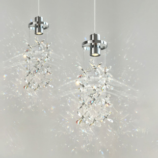 法式 水晶灯家用主灯高级感玄关花瓣 风轻奢卧室床头小吊灯2025新款