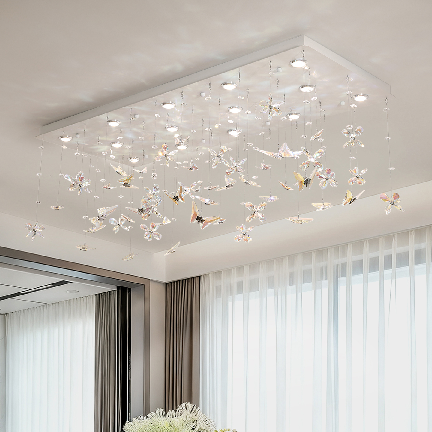 法式轻奢风餐厅吊灯设计师款高级感水晶艺术创意个性吧台餐桌灯具