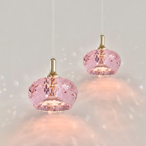 法式轻奢风卧室床头吊灯设计师款高级感水晶艺术创意吧台餐桌灯具