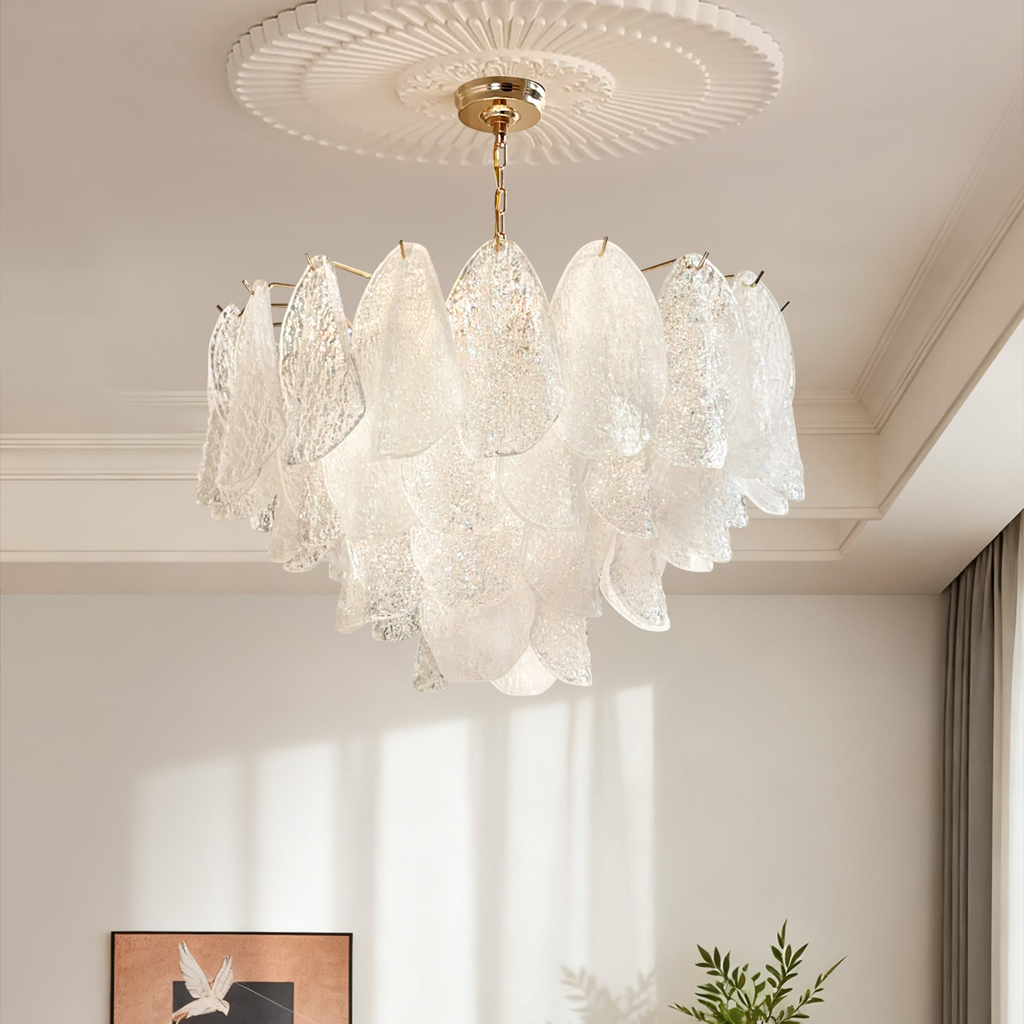 法式中古风客厅吊灯卧室水晶吊灯2025新款高级感餐厅灯具艺术创意