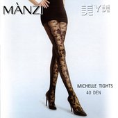 袜女黑丝袜一线裆春夏薄款 美丫美 Manzi曼姿20D迎雪双梅提花连裤