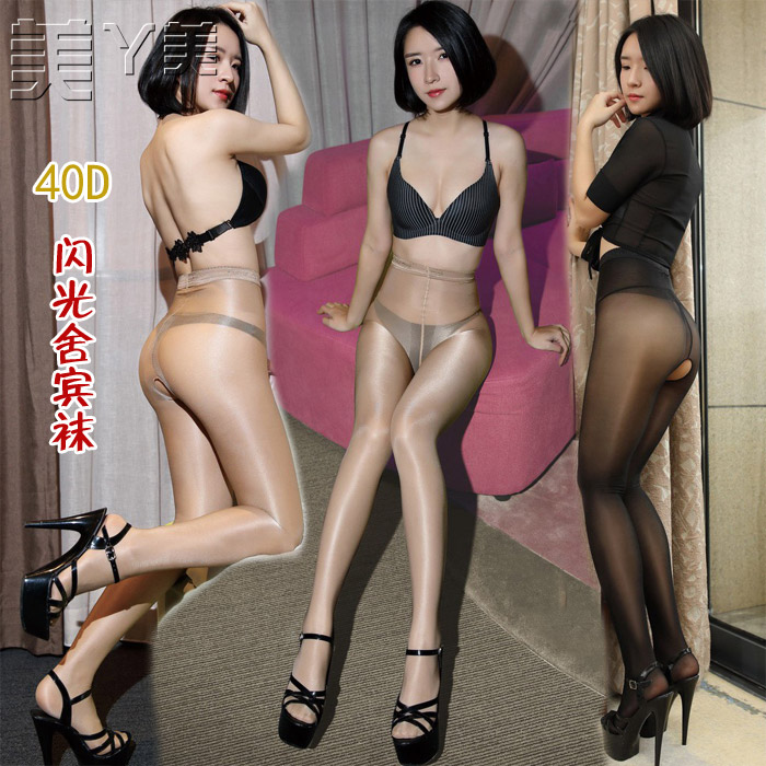 油亮高弹珠光t裆免脱舞蹈丝袜