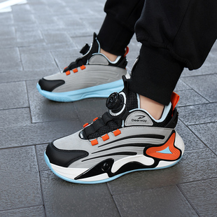 冬二棉鞋 德尔惠童鞋 防滑耐磨中大童休闲鞋 2025秋男童运动鞋 篮球鞋