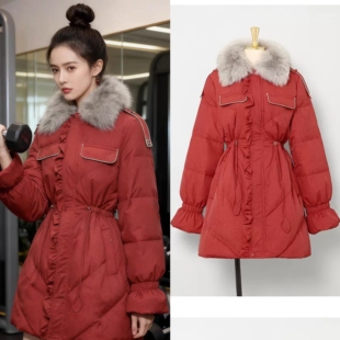 2026马年本命年衣服冬天回门外套女羽绒棉衣棉服属马时尚红色女装