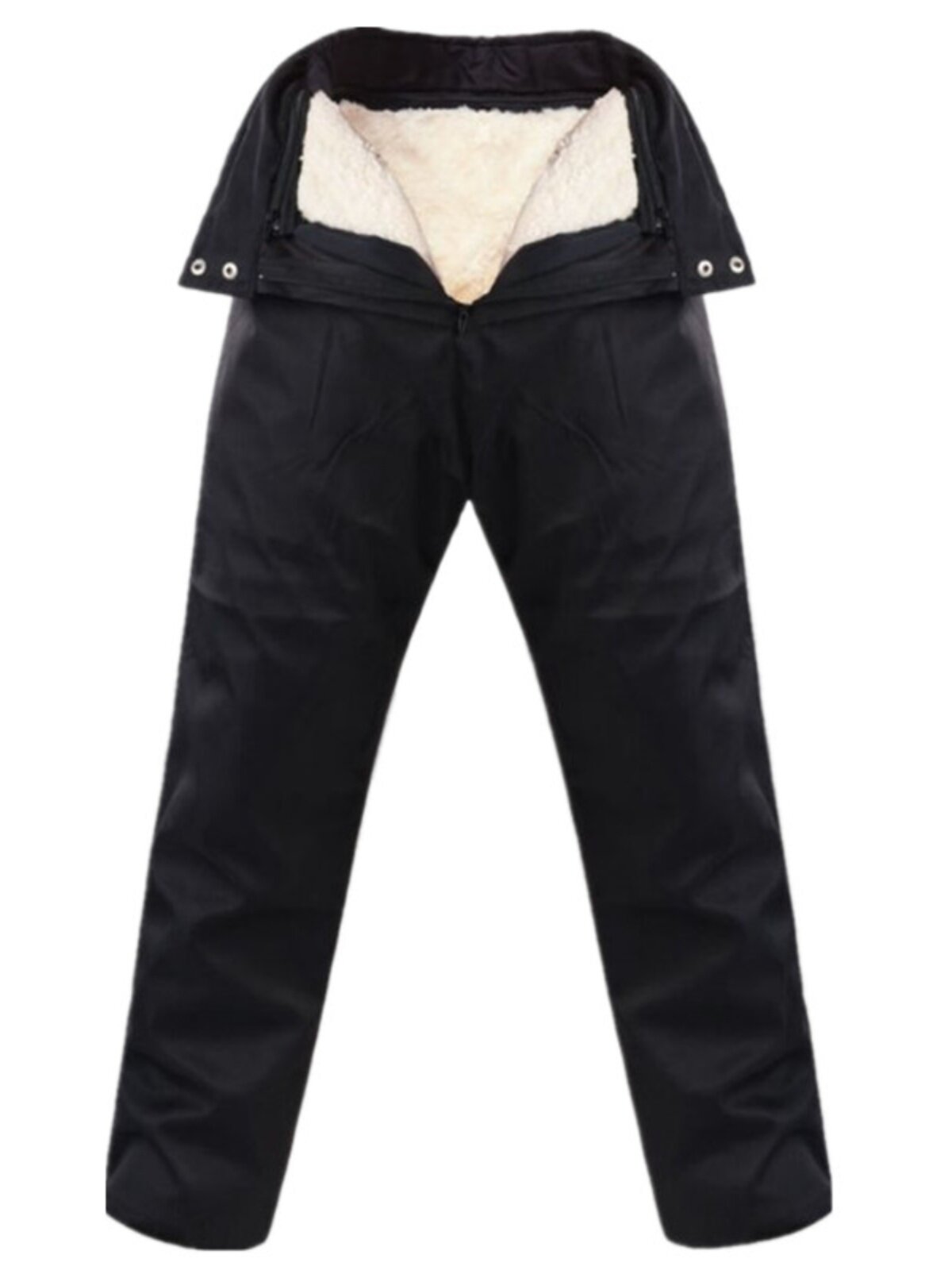 남녀노소 순양가죽원피스 천연가죽팬츠 따뜻하고 도톰한 하이웨이스트 울팬츠 노년용 면바지 겨울