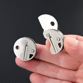 钛合金硬币刀迷你折叠刀便携钥匙挂件拆箱户外防身水果削皮刀edc